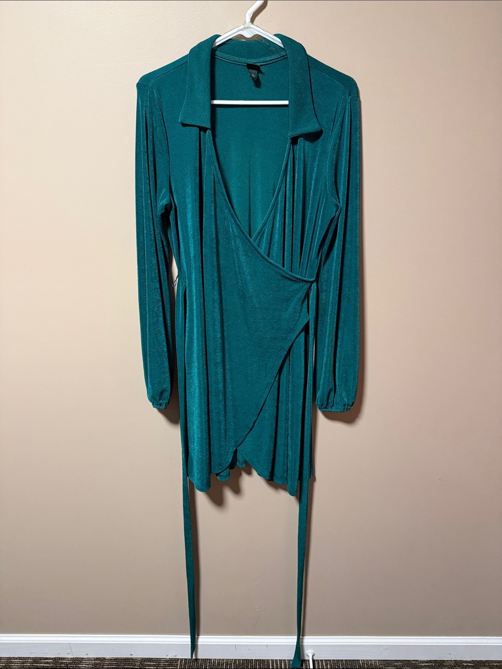wild fable Teal Green Long Sleeve Wrap Dress